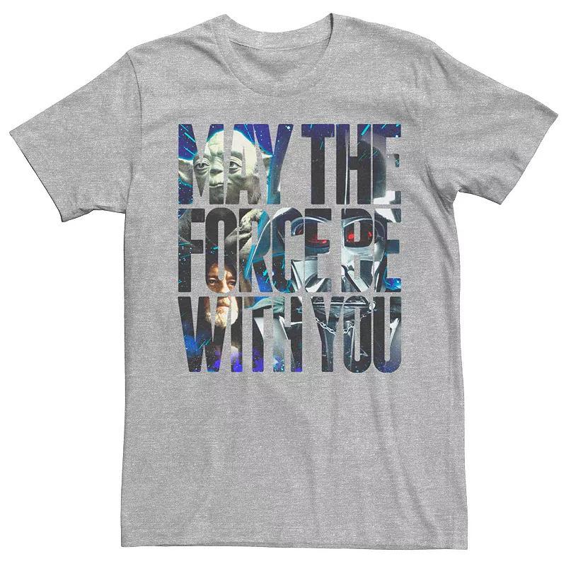 Mens Star Wars The Force Graphic Tee Athletic Grey Product Image