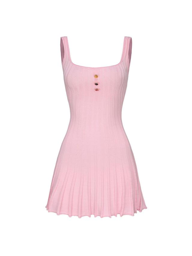 Janelle Knit Dress (Pink) Product Image