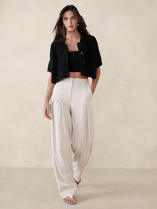 Cotton Cropped Resort Sweater Product Image