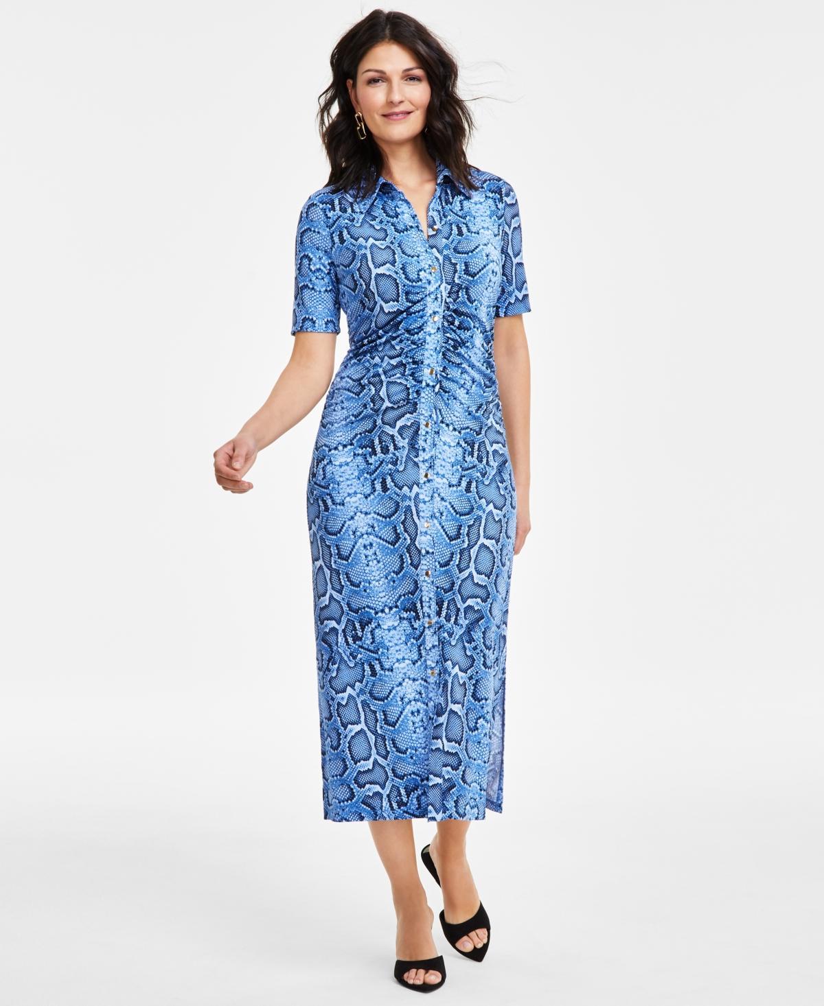 Women's Short-Sleeve Button-Front Dress, Created for Macy's  Product Image