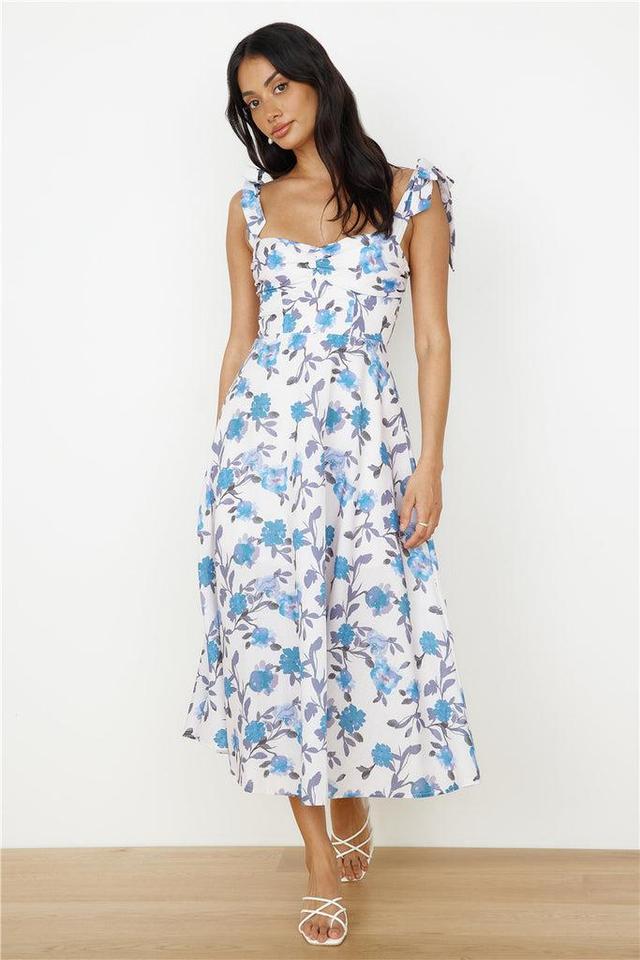 On The Roof Midi Dress Blue Product Image