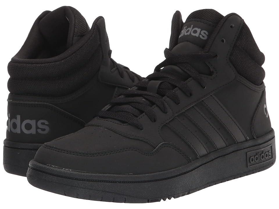 adidas Originals Hoops 3.0 Mid Black/Grey) Men's Shoes Product Image