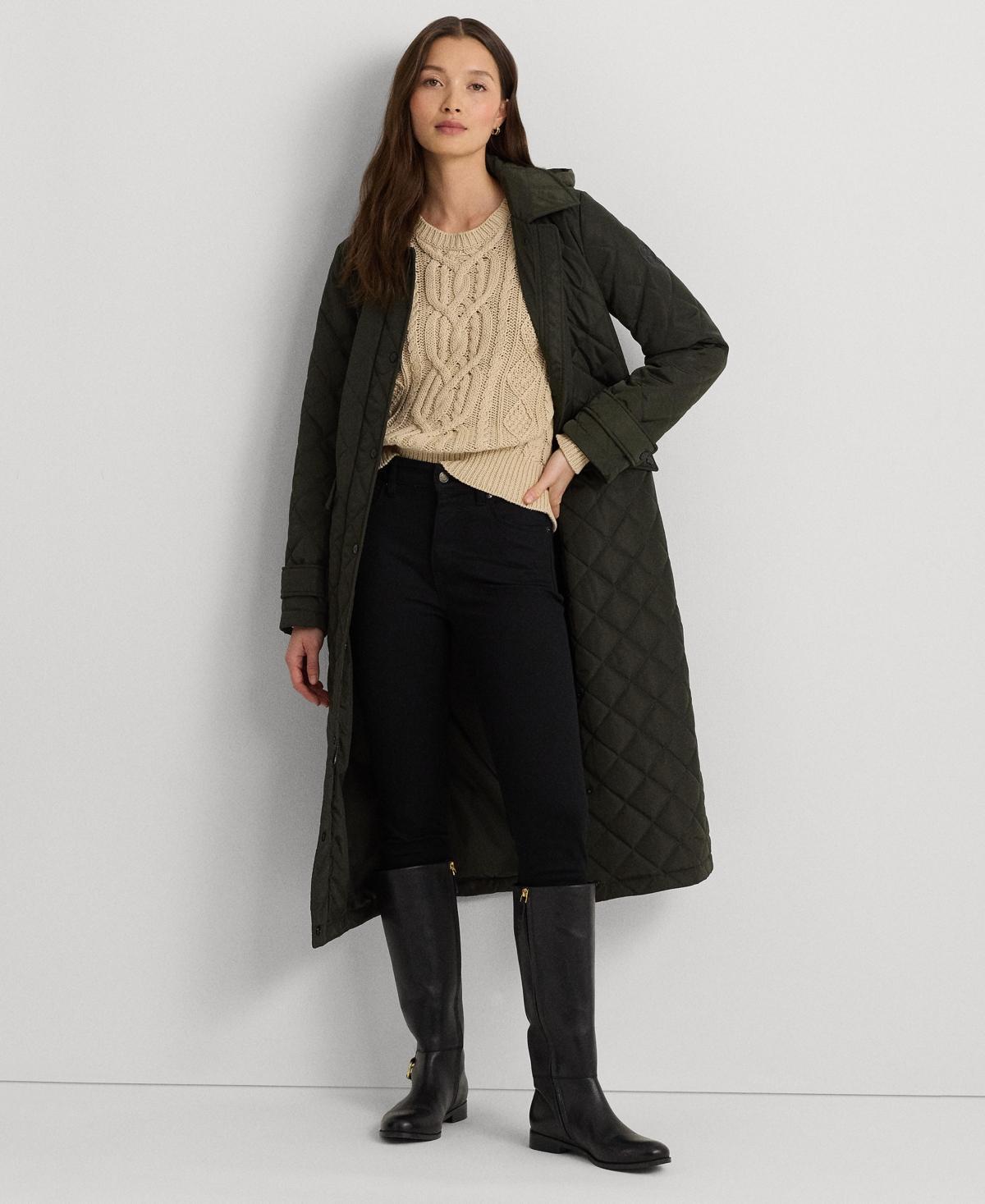 Lauren Ralph Lauren Womens Collared Quilted Coat Product Image