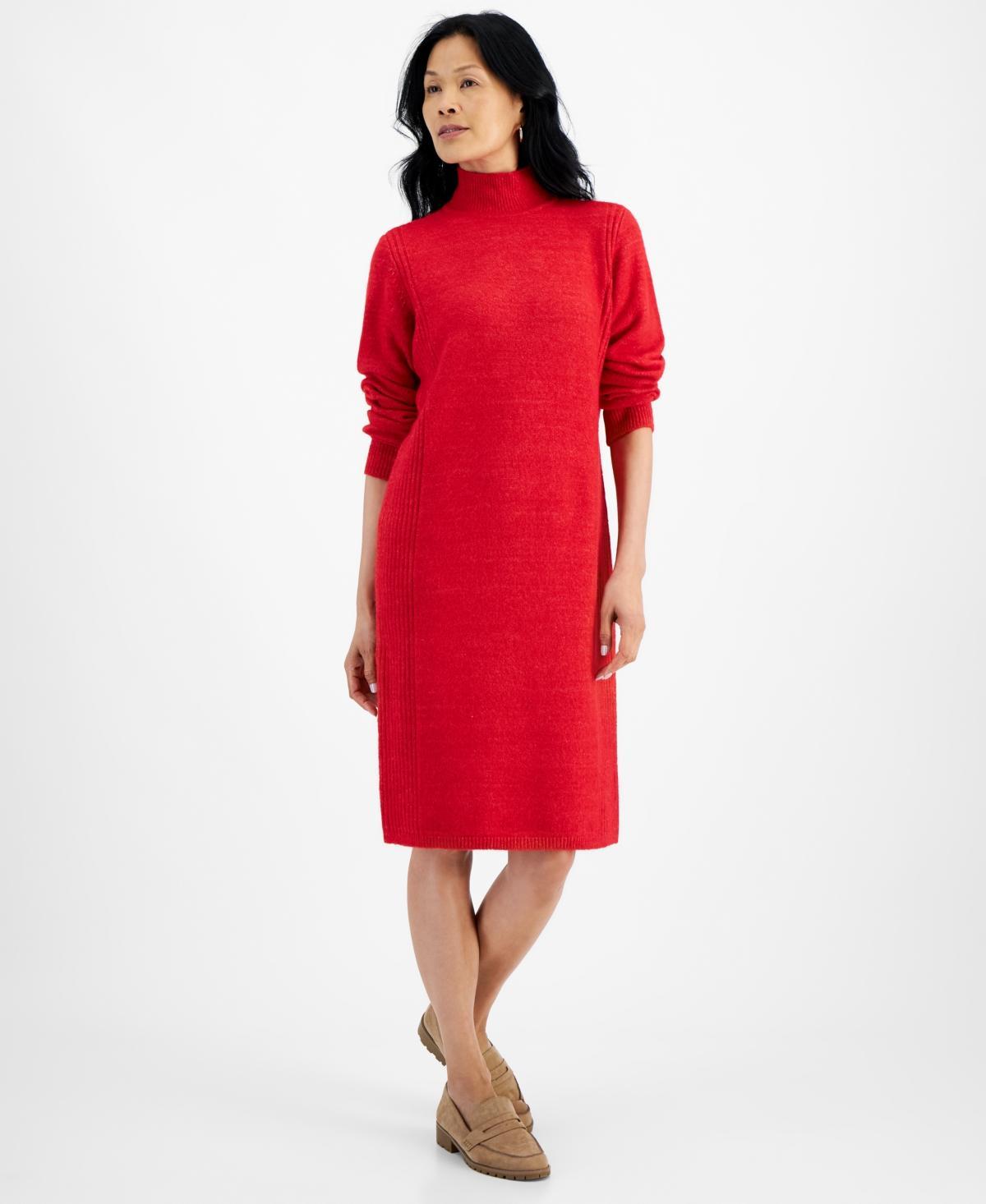 Style & Co Womens Mock-Neck Sweater Dress, Created for Macys Product Image