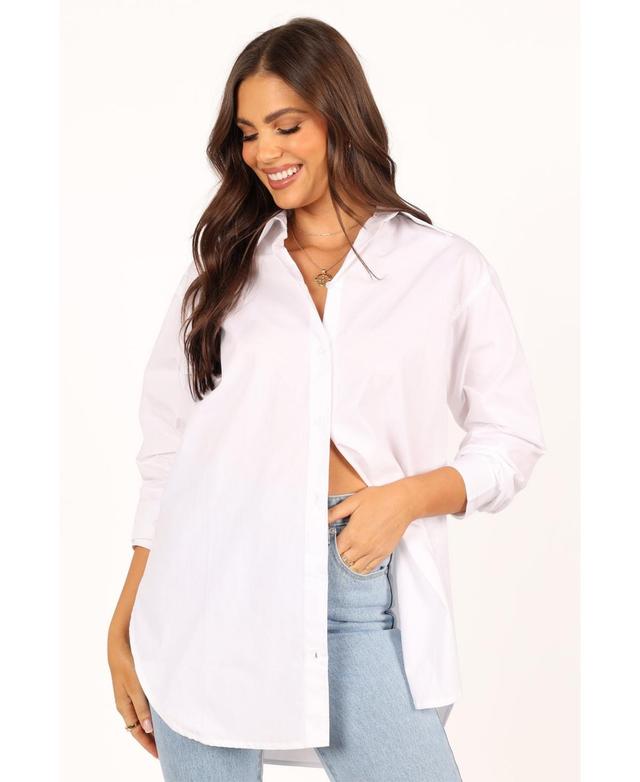 Petal and Pup Womens Tal Oversized Shirt White Product Image