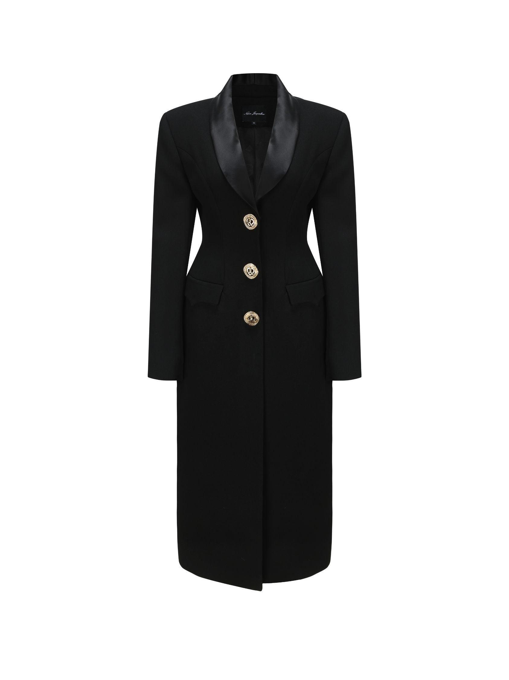 Evie Long Suit Jacket (Black) product image