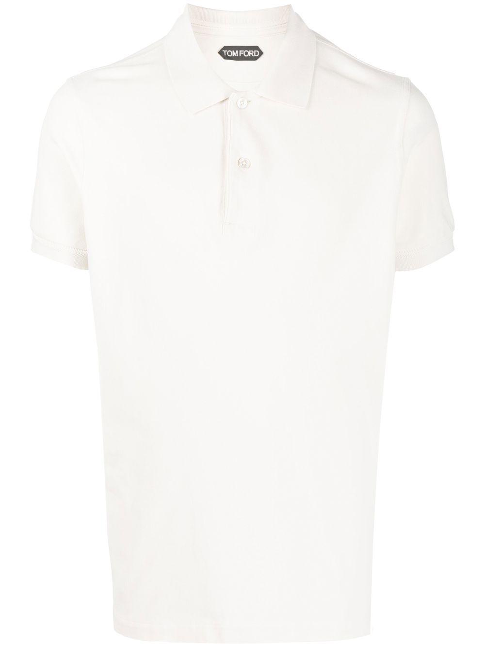 TOM FORD Short-sleeve Polo Shirt In White Product Image