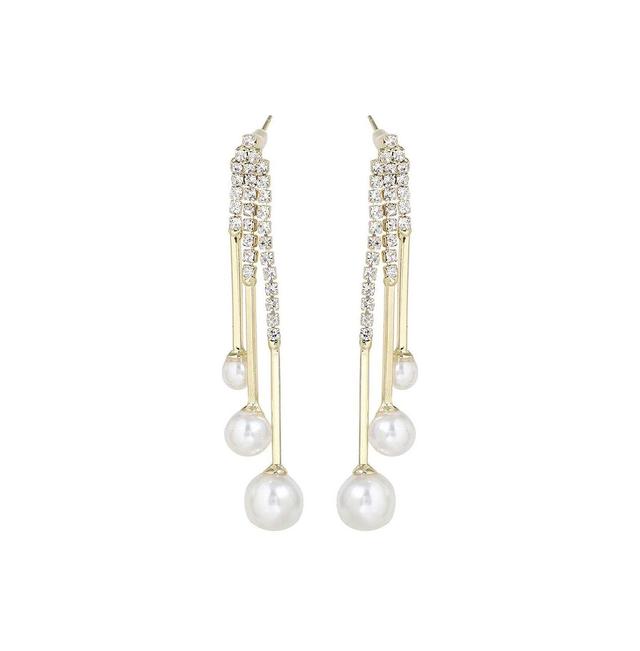 Sohi Womens Snowball Drop Earrings Product Image