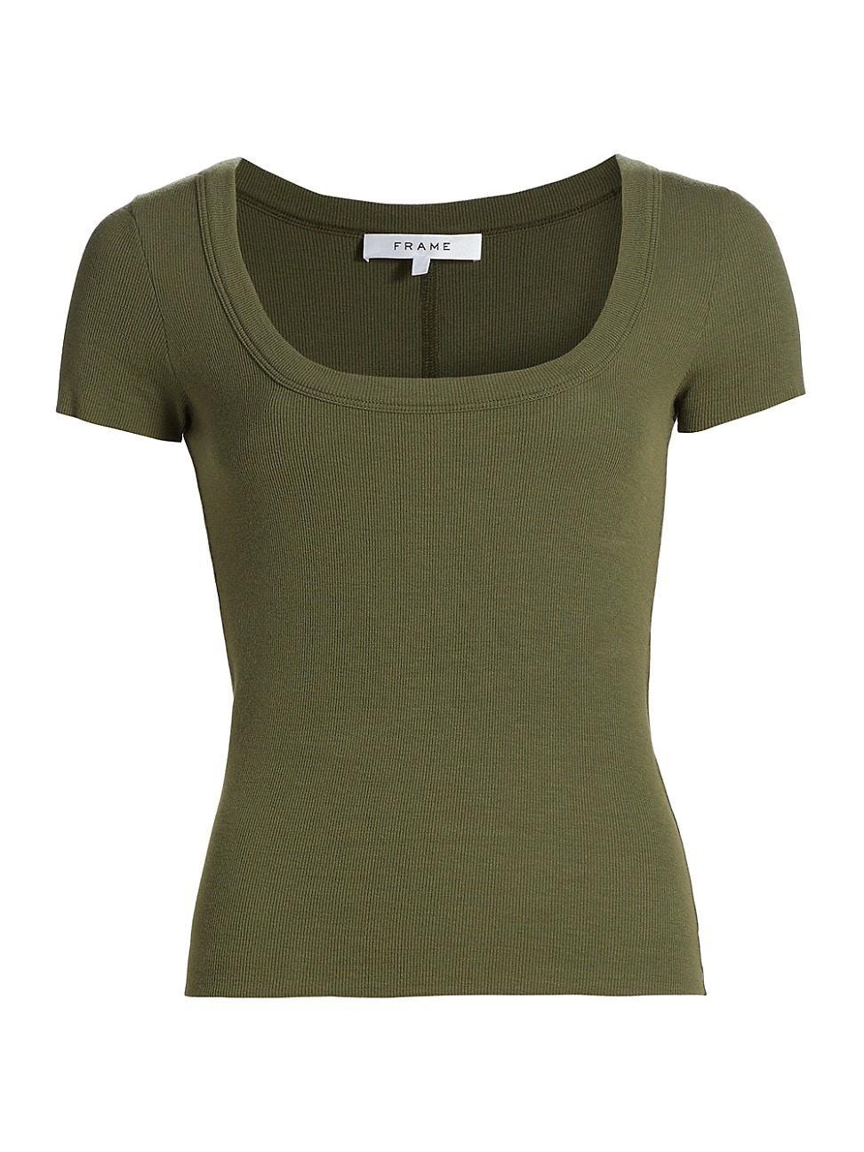 Womens Rib-Knit Baby-Fit Tee product image