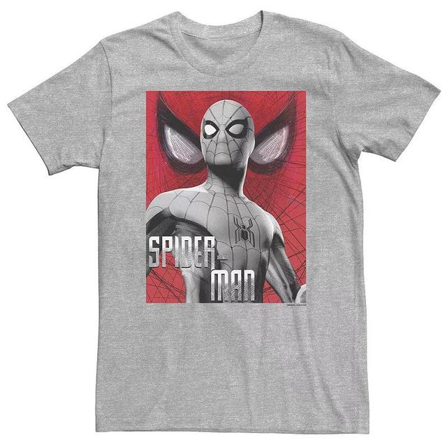 Big & Tall Marvel Spider-Man Far From Home Ornate Poster Graphic Tee, Mens Athletic Grey Product Image