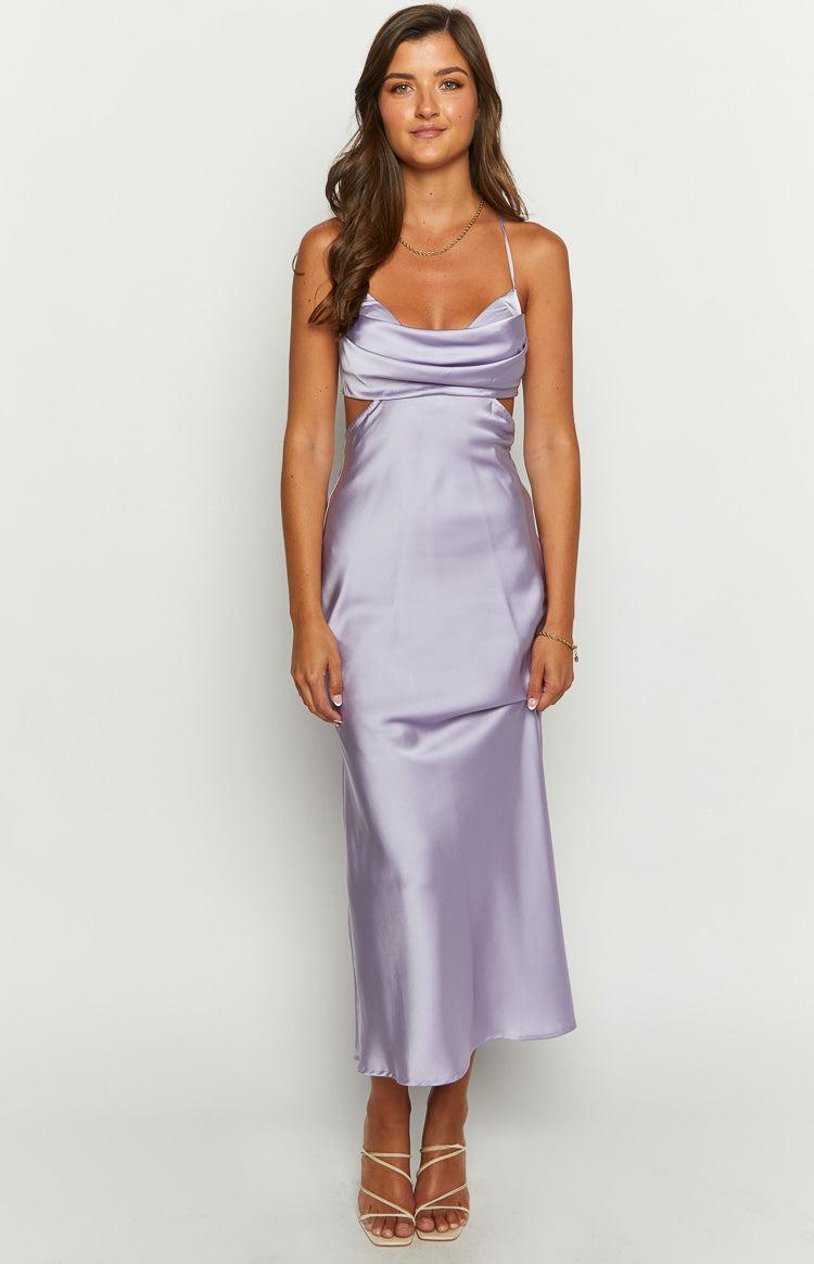 Taleah Lilac Cut Out Maxi Dress Product Image