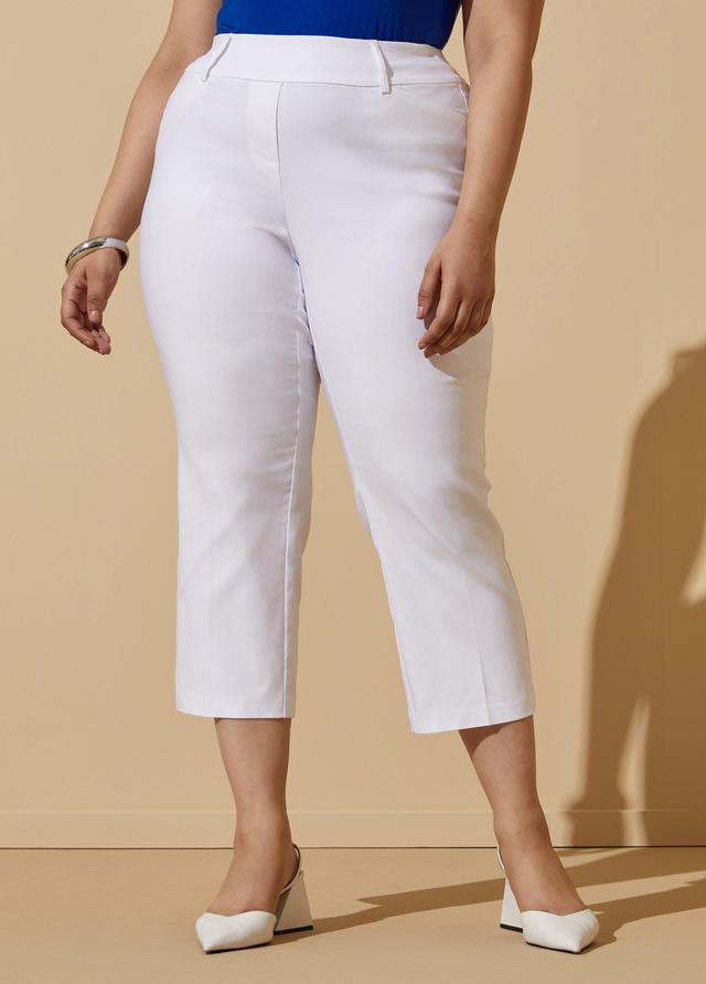 Plus Size Pull On Stretch Twill Capris Ashley Stewart Product Image