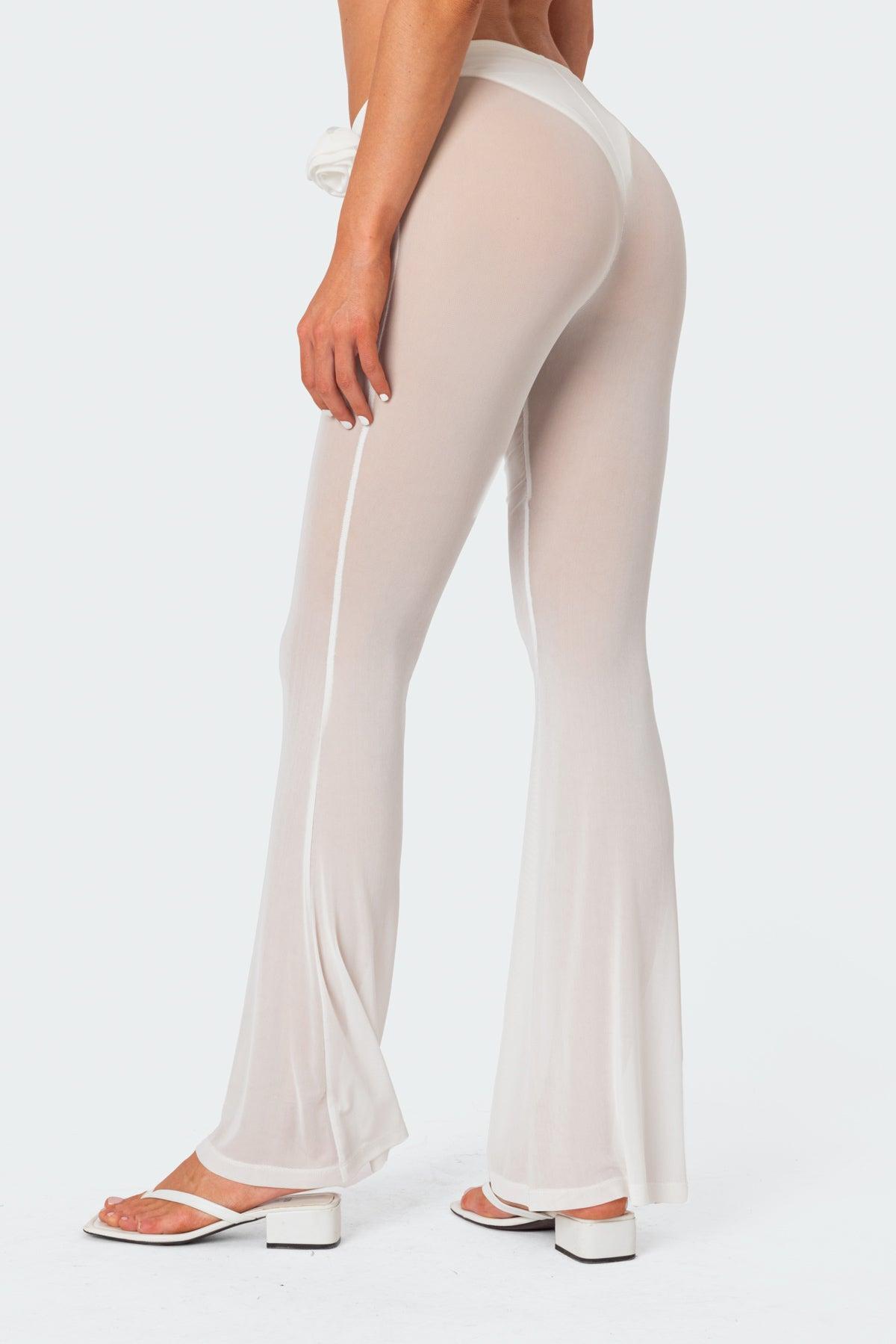 Flo Sheer Mesh Flared Pants Product Image