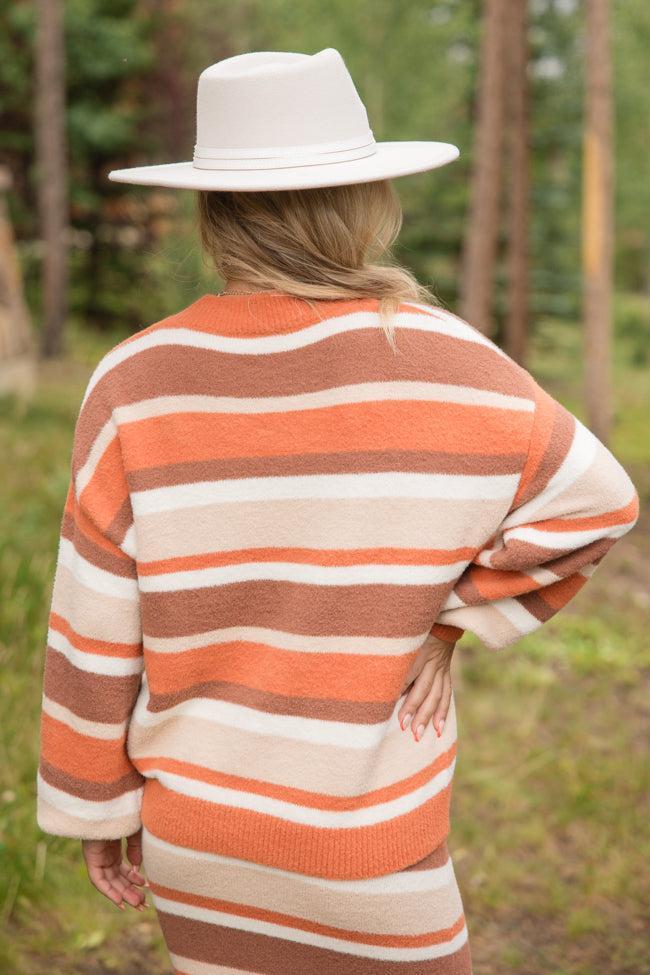 Stripe A Pose Multi Striped Mock Neck Sweater Product Image