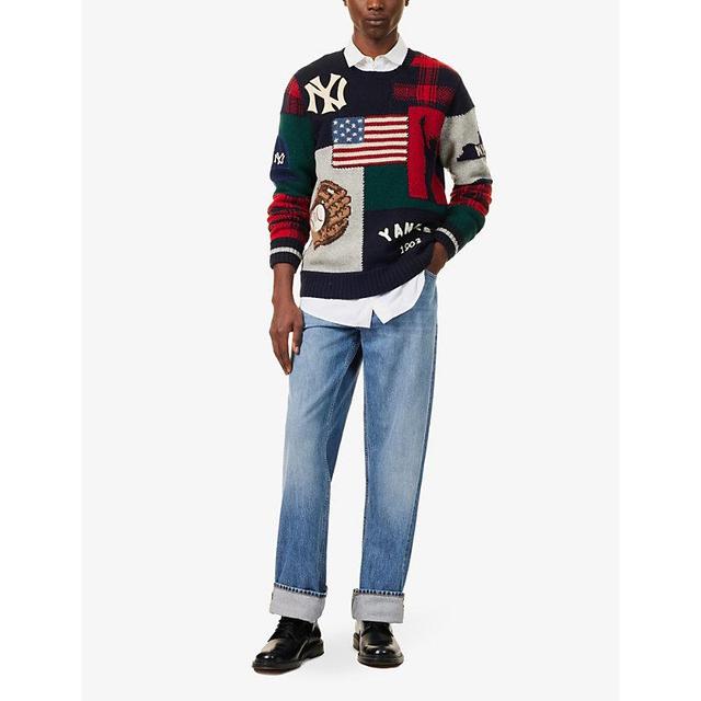 POLO RALPH LAUREN Yankees Crewneck Sweater In Navy Combo Product Image