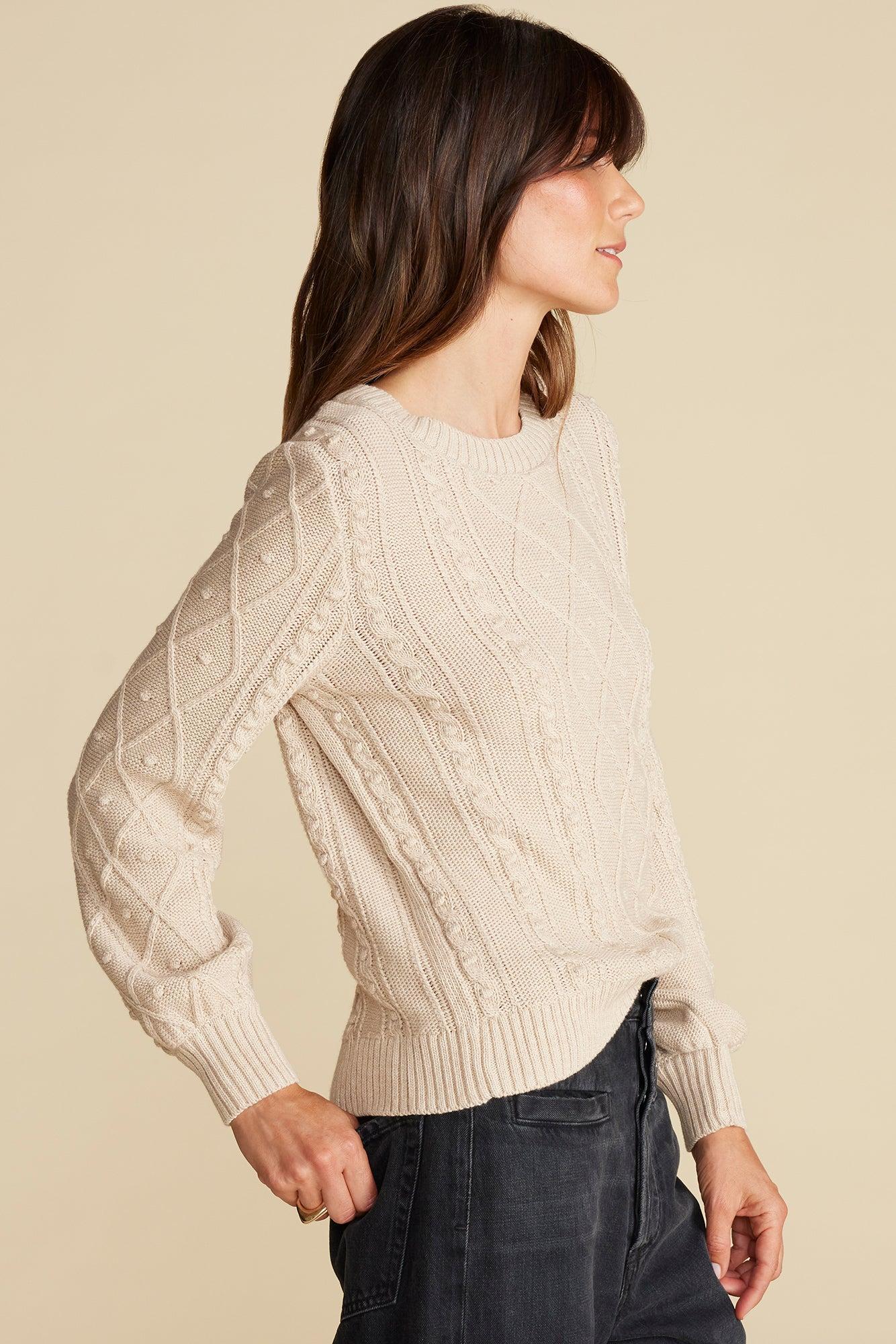 Faedra Organic Cotton Sweater - Oat Beige Product Image