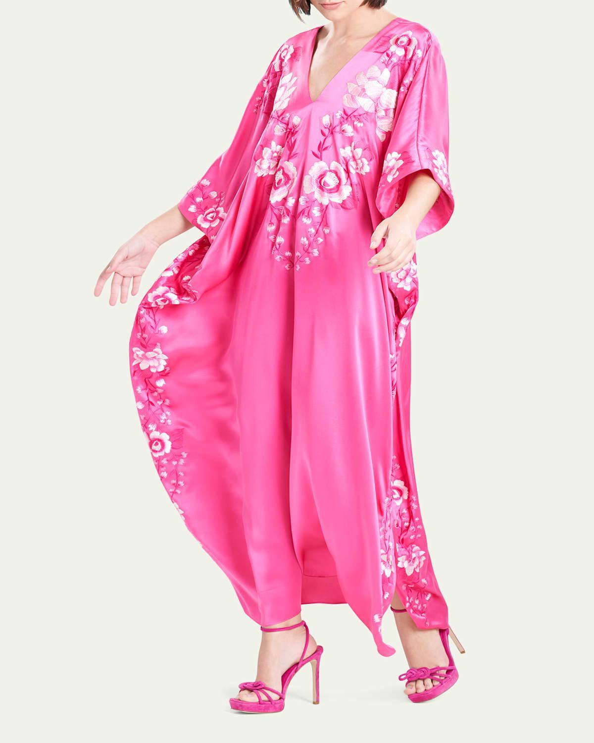 Womens Hanabi Silk Charmeuse Caftan Product Image