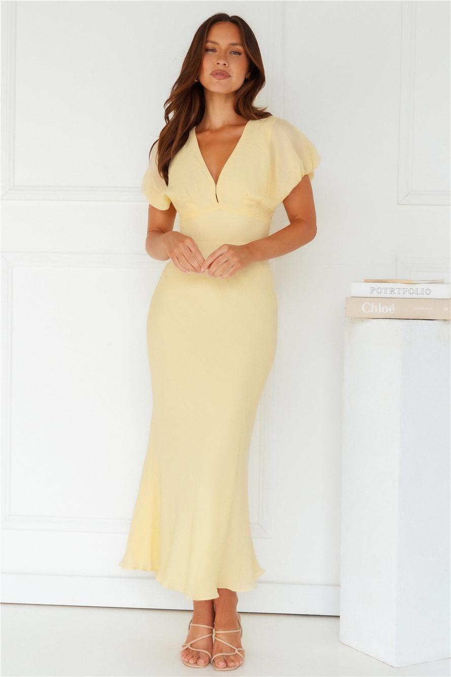 Gilded Maxi Dress Yellow Product Image