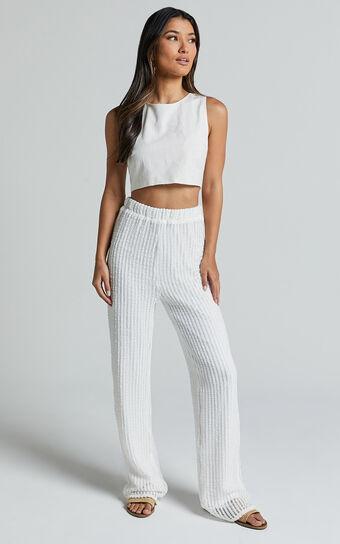 Rowland Pants - Wide Leg in White Product Image