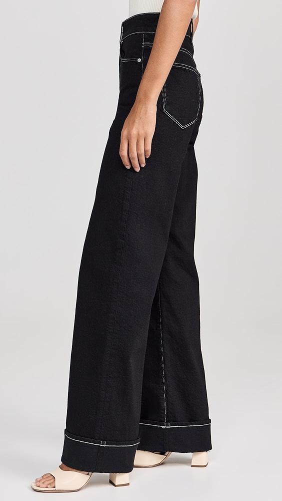 PAIGE Sasha Wide Cuff Jeans | Shopbop Product Image