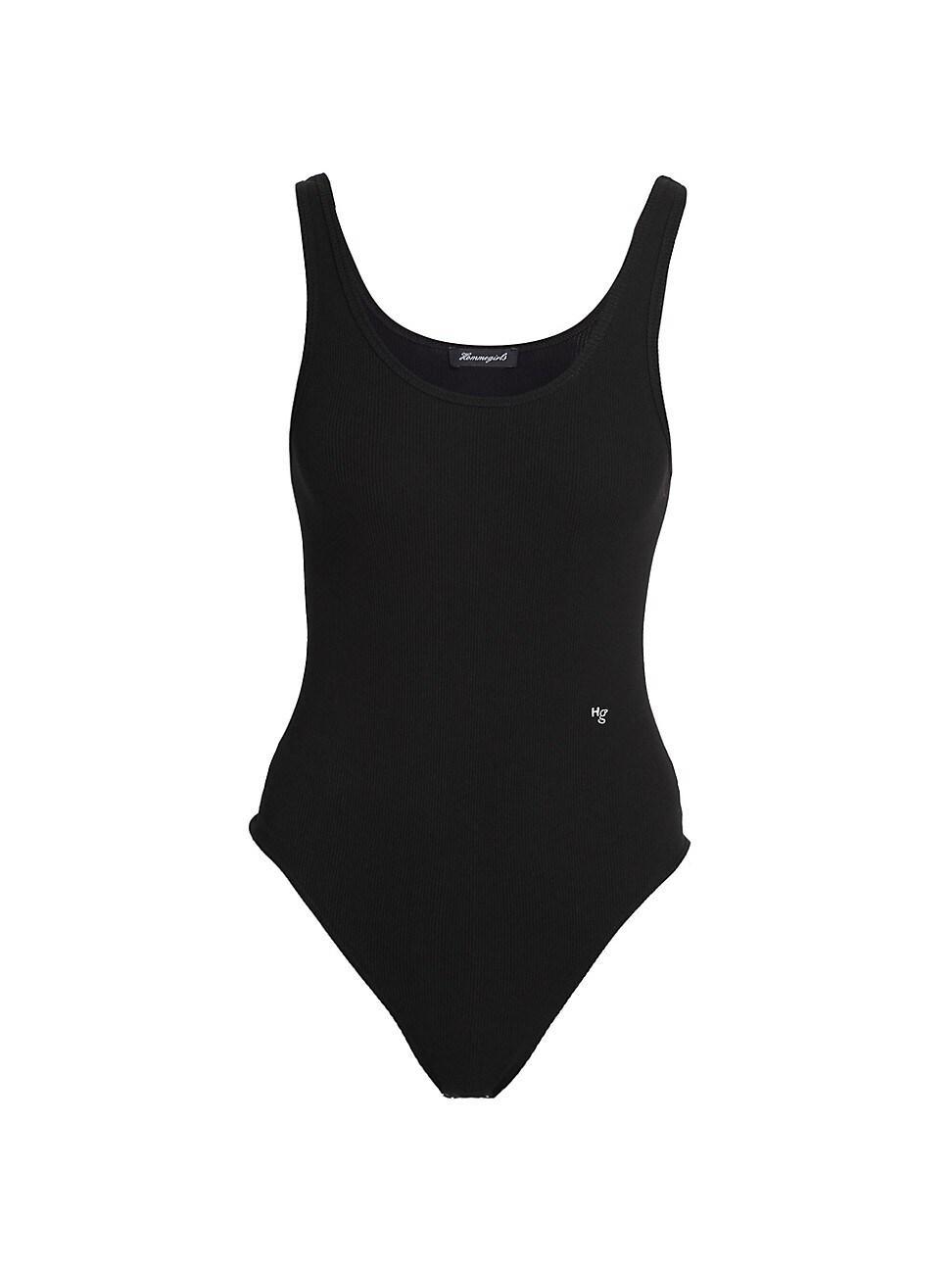 Womens Ribbed Cotton Bodysuit Product Image