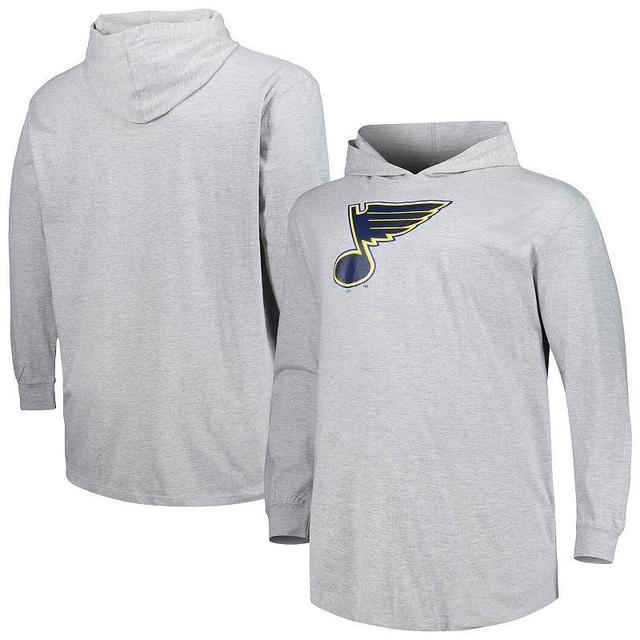 Mens Heather Gray St. Louis Blues Big & Tall Pullover Hoodie Product Image