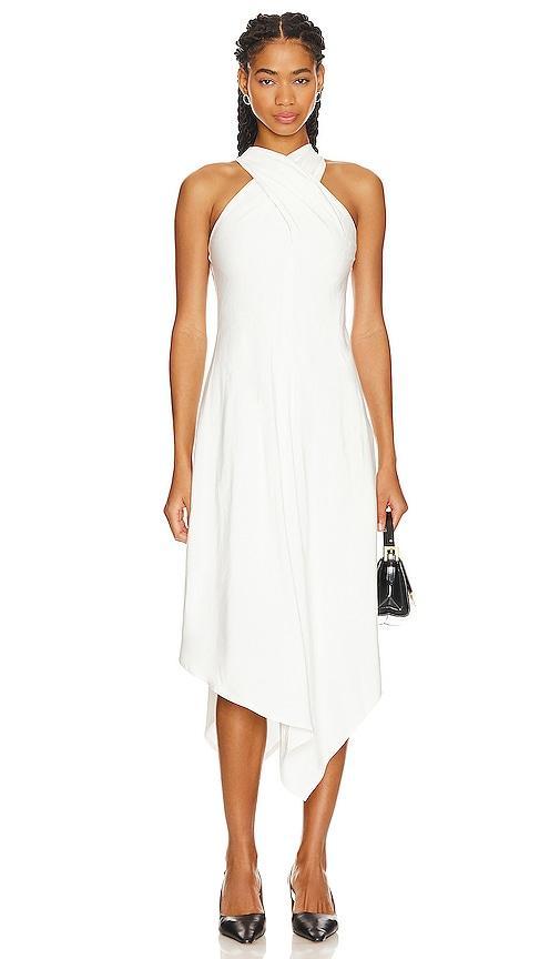 Womens Quinn Draped Halterneck Midi-Dress Product Image