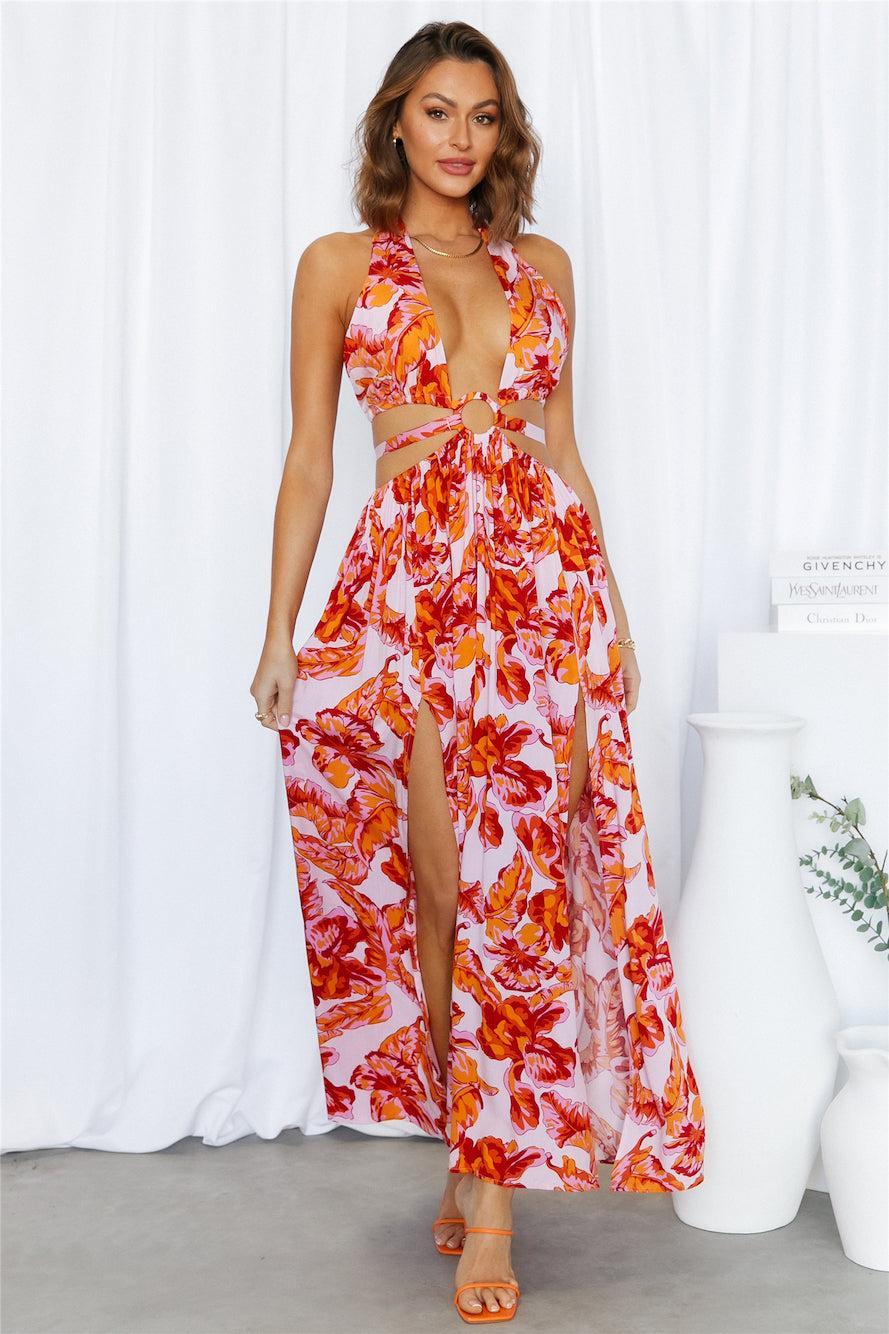 Rising Love Maxi Dress Pink Product Image