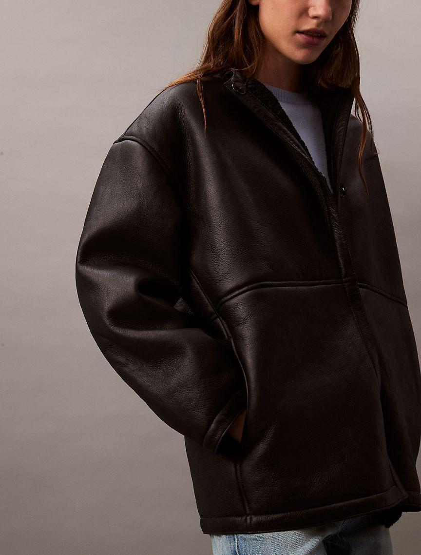 Shearling Cocoon Coat Product Image