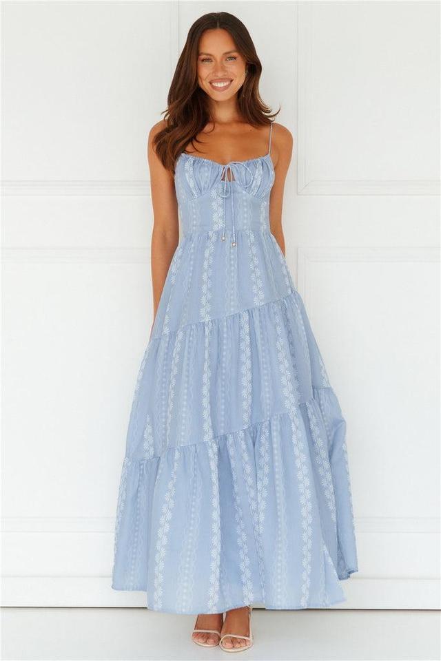 Secret Oasis Maxi Dress Blue Product Image