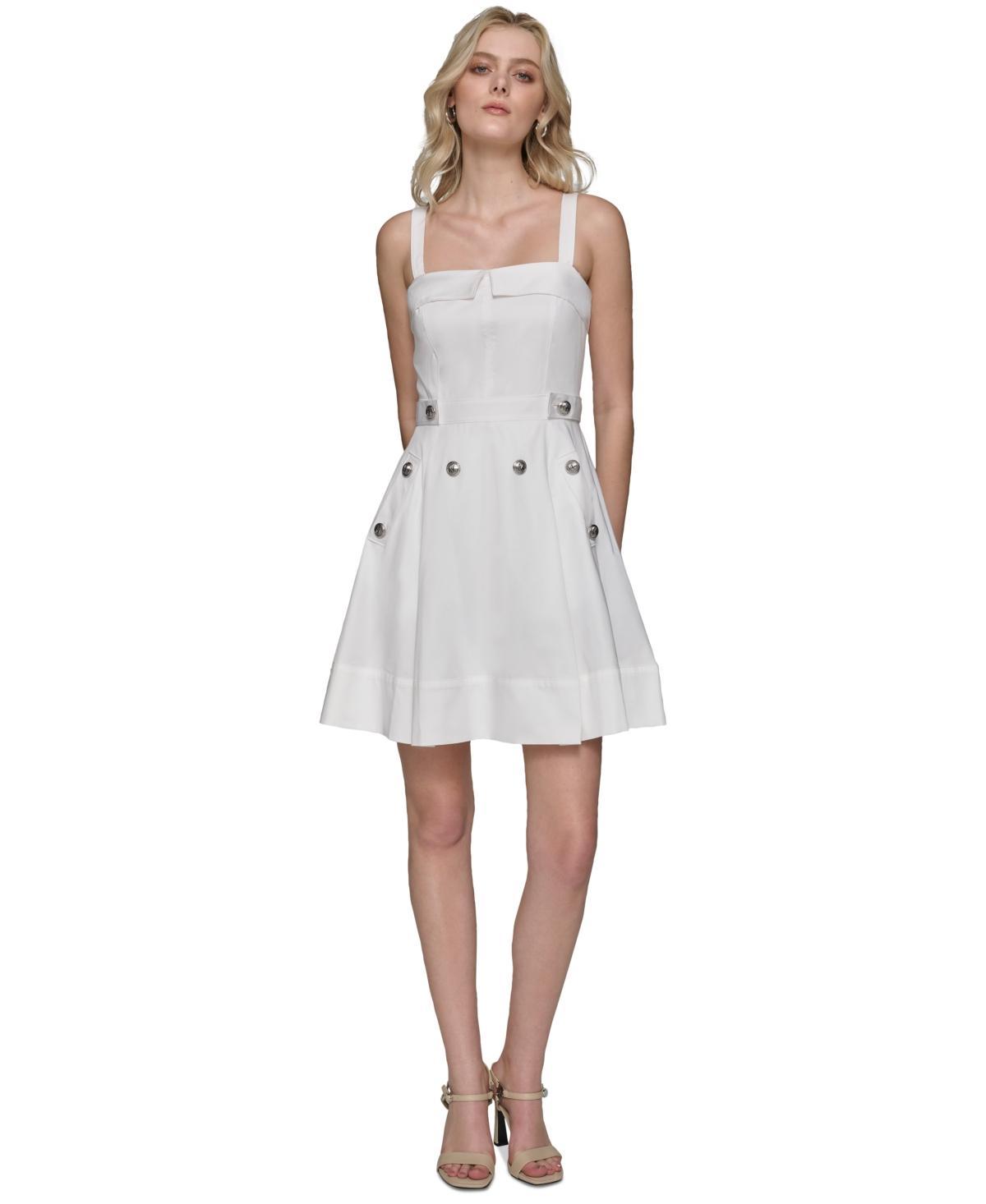 Women's Sateen Square-Neck Dress Product Image