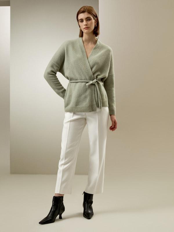 Lounge Wrap Knit Cardigan Product Image