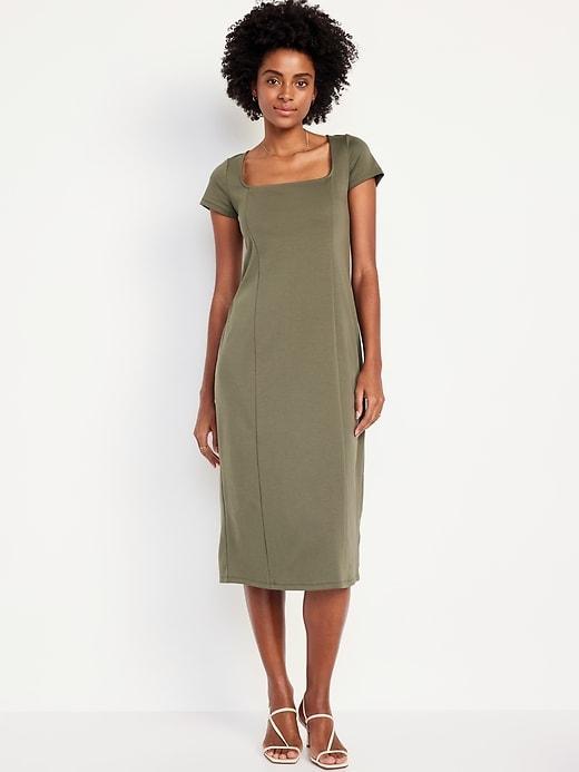 Square-Neck Midi Dress Product Image