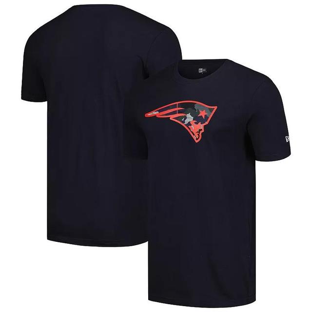 Mens New Era New England Patriots Camo Logo T-Shirt Blue Product Image