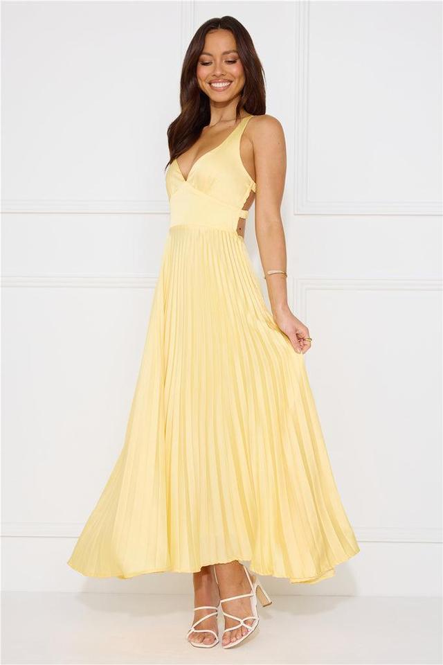 Dazzling Opulence Maxi Dress Lemon Product Image