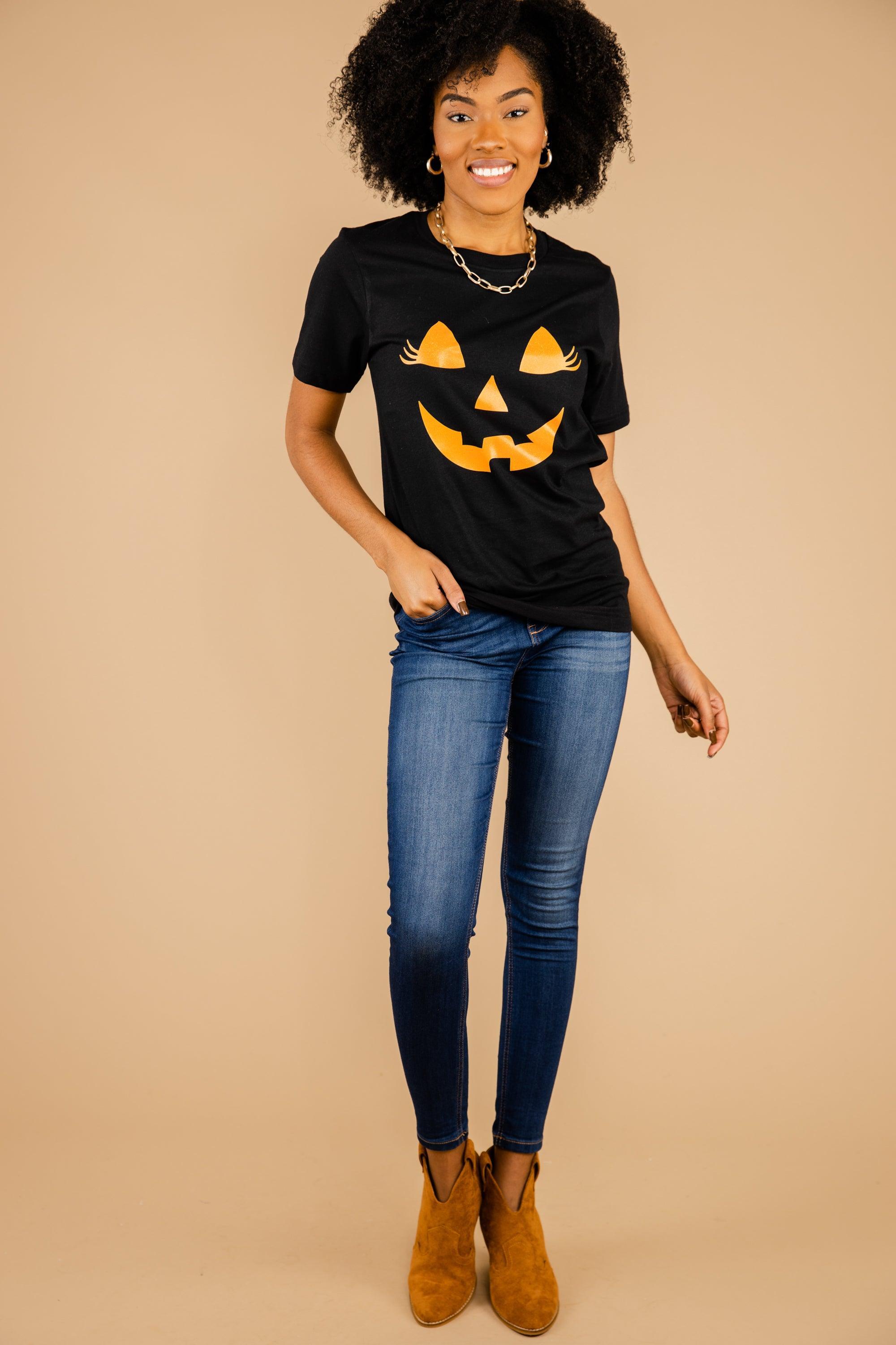 Jackie-O-Lantern Black Graphic Tee Female Product Image