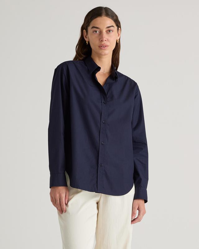 100% Organic Cotton Poplin Long Sleeve Shirt   Product Image