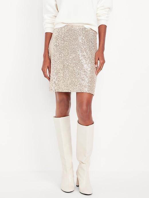 Sequin Mini Skirt Product Image