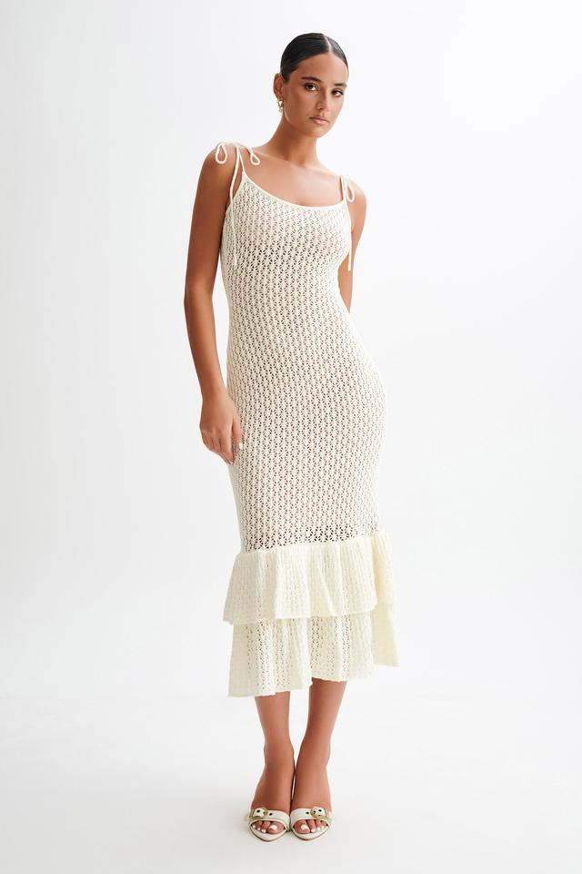 Bianca Knit Midi Dress - Ivory Product Image