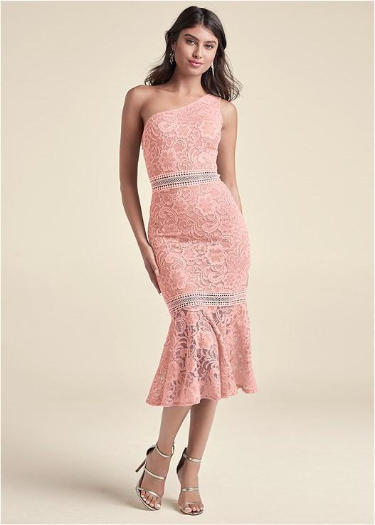 One-Shoulder Lace Dress Product Image