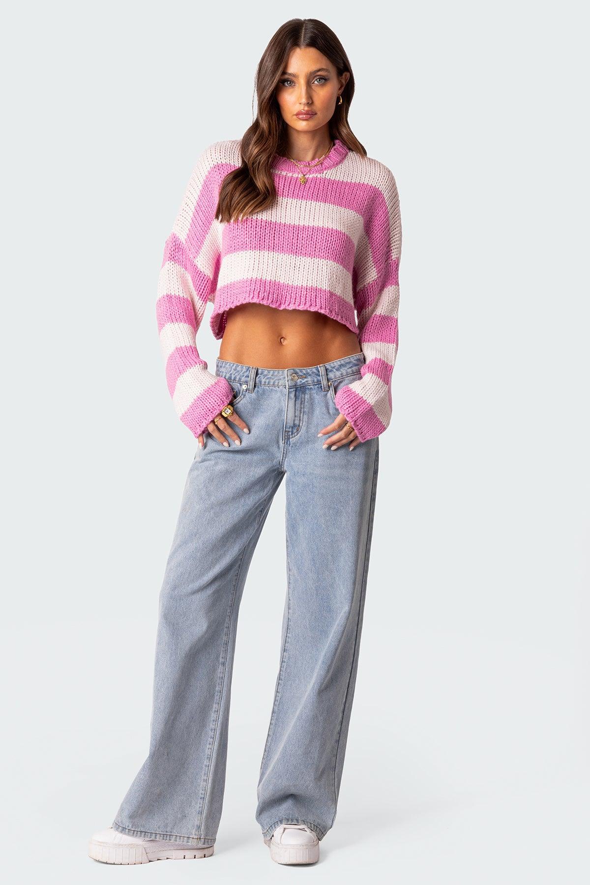 Ozzy Cropped Knitted Sweater Product Image