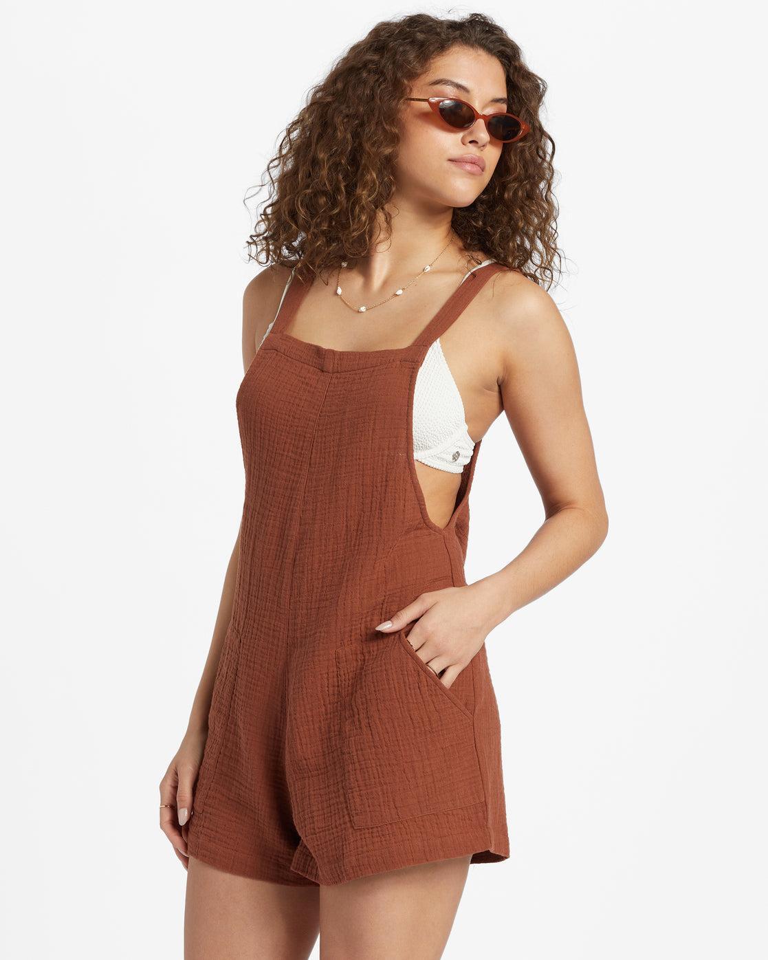 Beach Crush Romper - Toasted Coconut Female Product Image