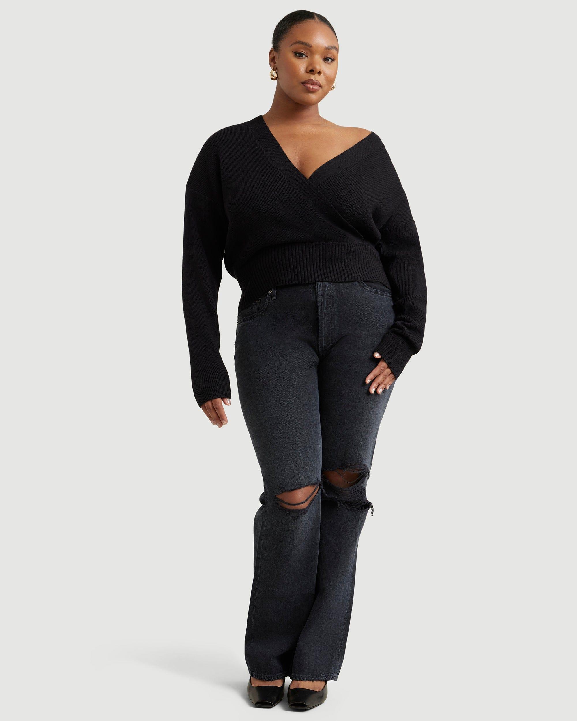 Marlowe V-Neck Cropped Sweater Product Image