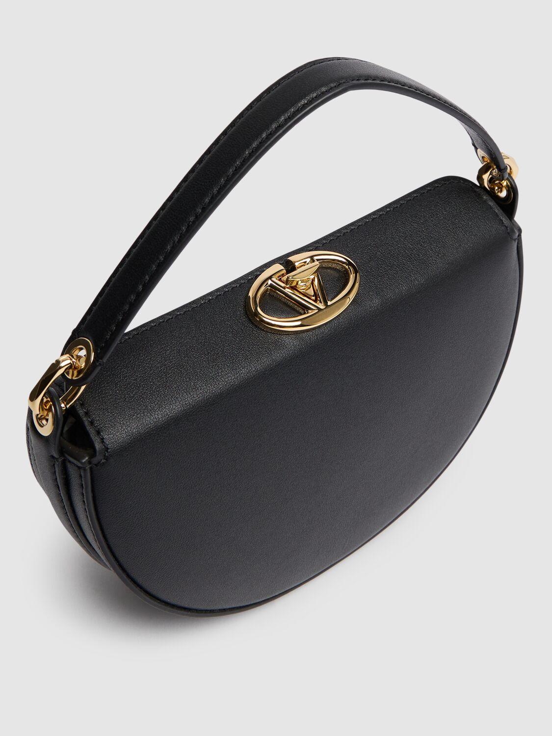 Nero Vlogo Bold Leather Top-handle Bag In Black Product Image