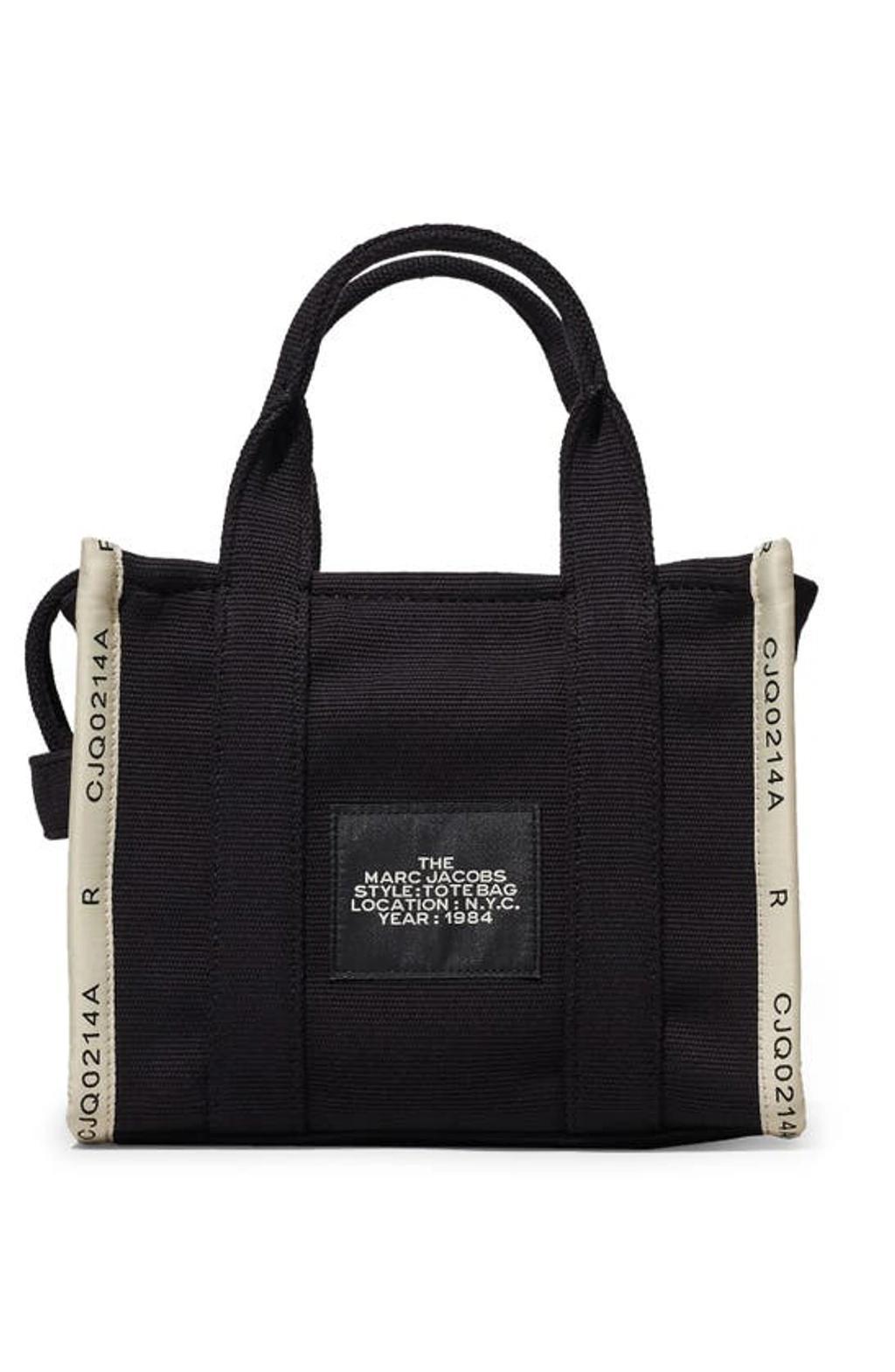 MARC JACOBS The Jacquard Mini Tote Bag In Black Product Image