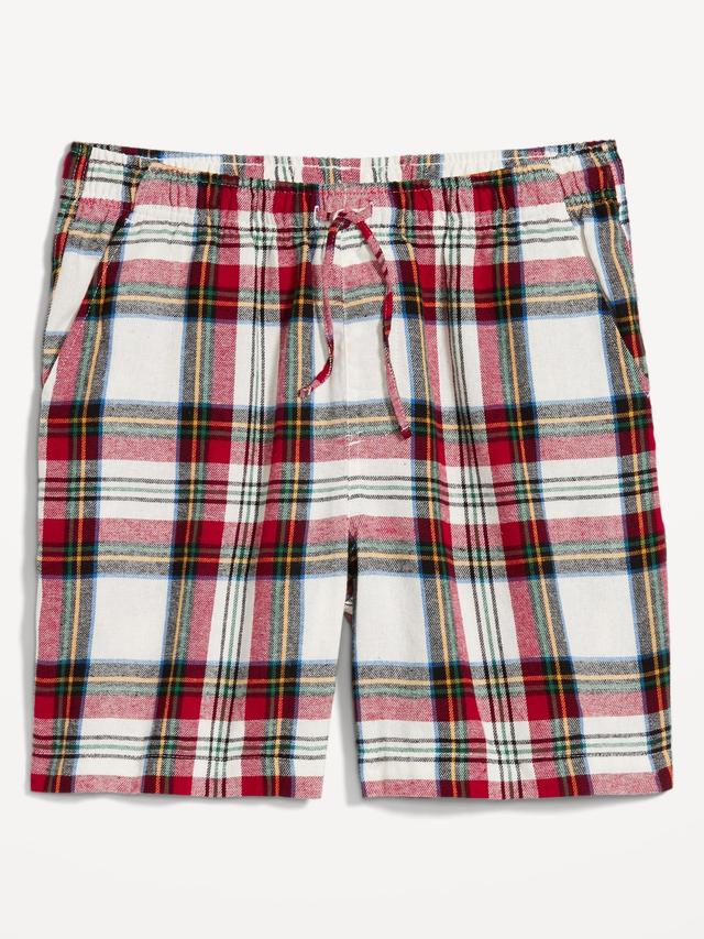 Flannel Pajama Shorts for Men Product Image