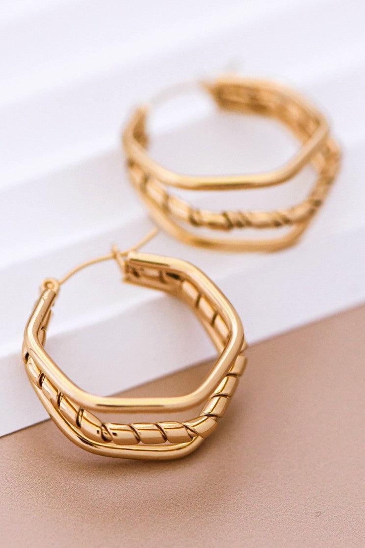 Steel Hoop Earrings Product Image