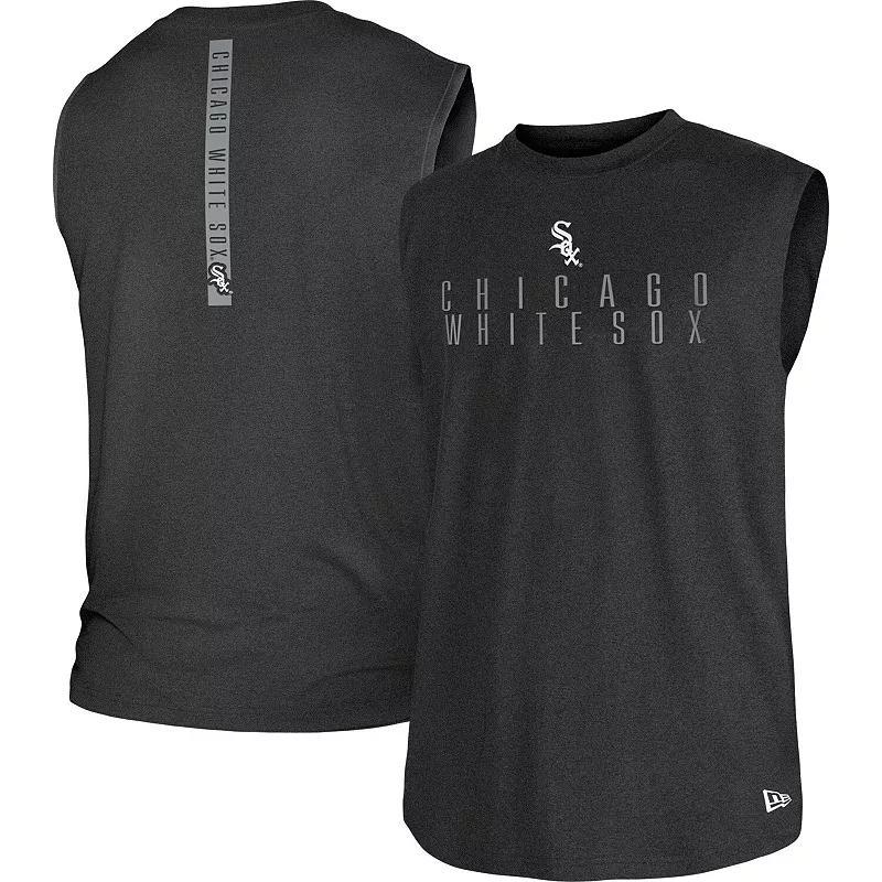 Mens New Era Black Chicago White Sox Team Muscle Tank Top Product Image