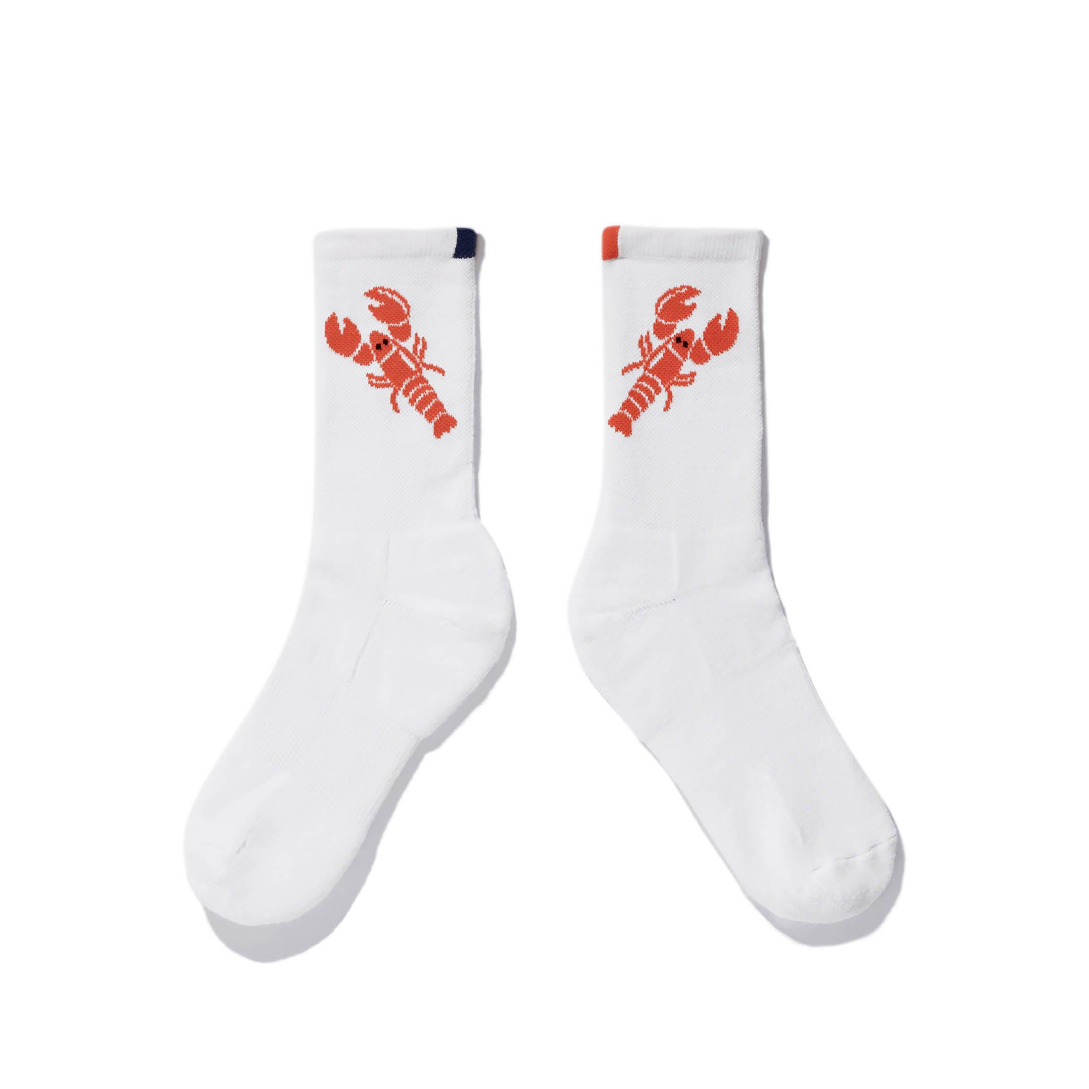 The Women's Lobster Sock - White Female Product Image