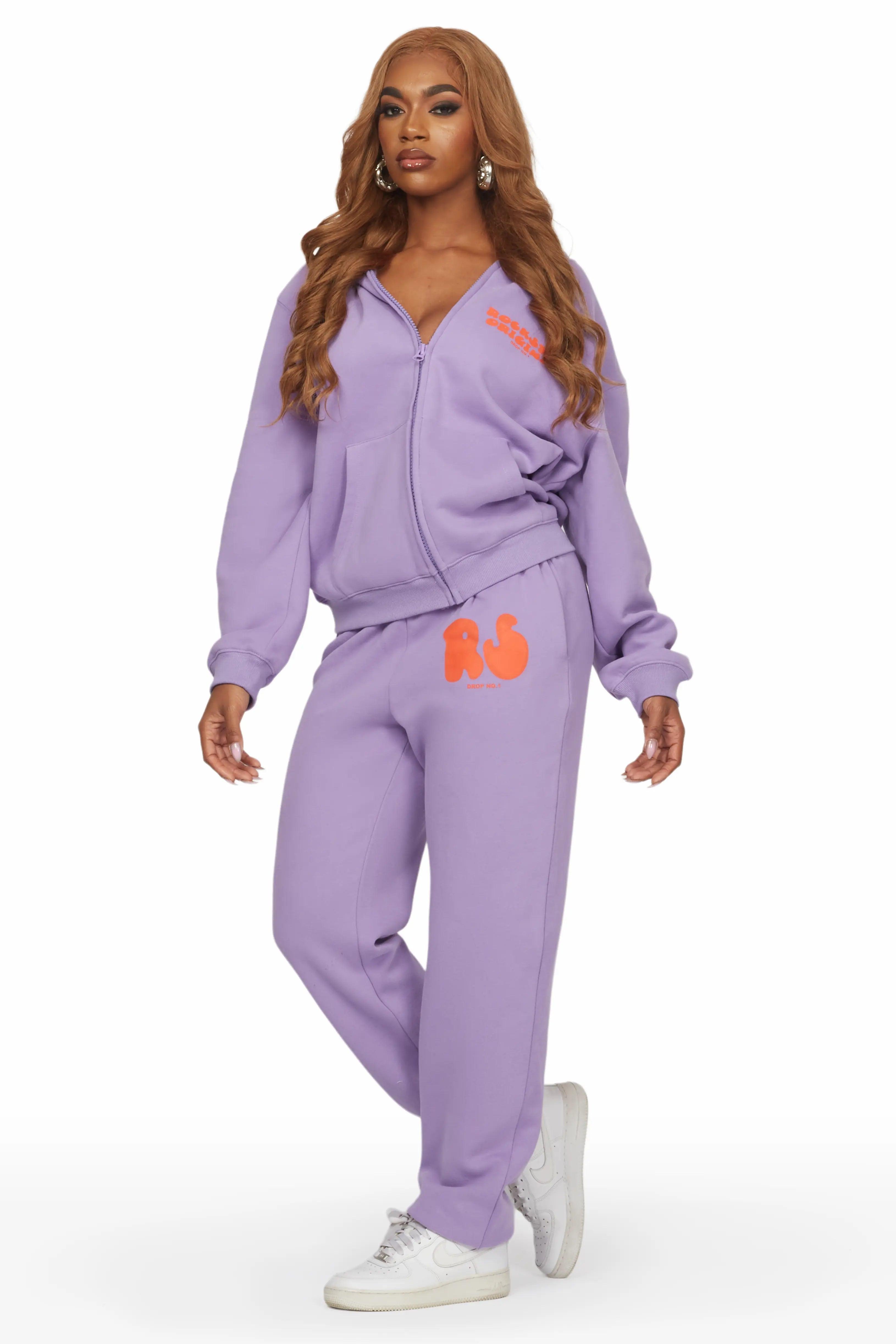 Shandee Lavender Oversized Trackset Female Product Image